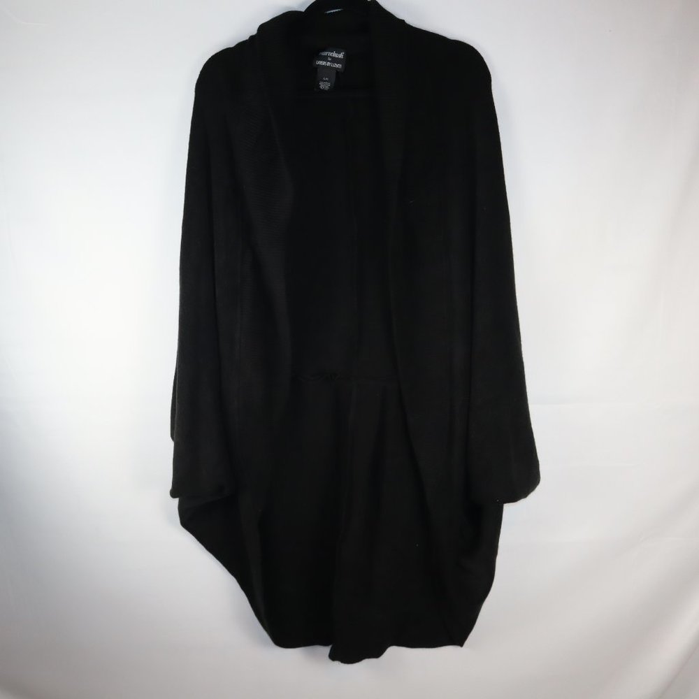 Layers by Lizden Marvelush Black Knit Cocoon Cardigan Women's Size XL/1X-NWOT - Picture 8 of 11